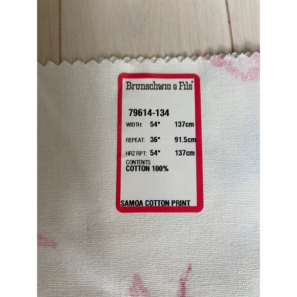 Brunschwig & Fils "Samoa Cotton Print" fabric vintage swatch 28 x 35 - Picture 5 of 5